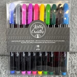 Kelly Creates Multicolor Brush Pens 10 Pens Brand New Arts & Crafts Scrapbooking